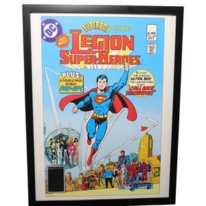 Legion of Super-Heroes #280 Framed 12x16 Superboy Cover Art by Pérez | DC Comics